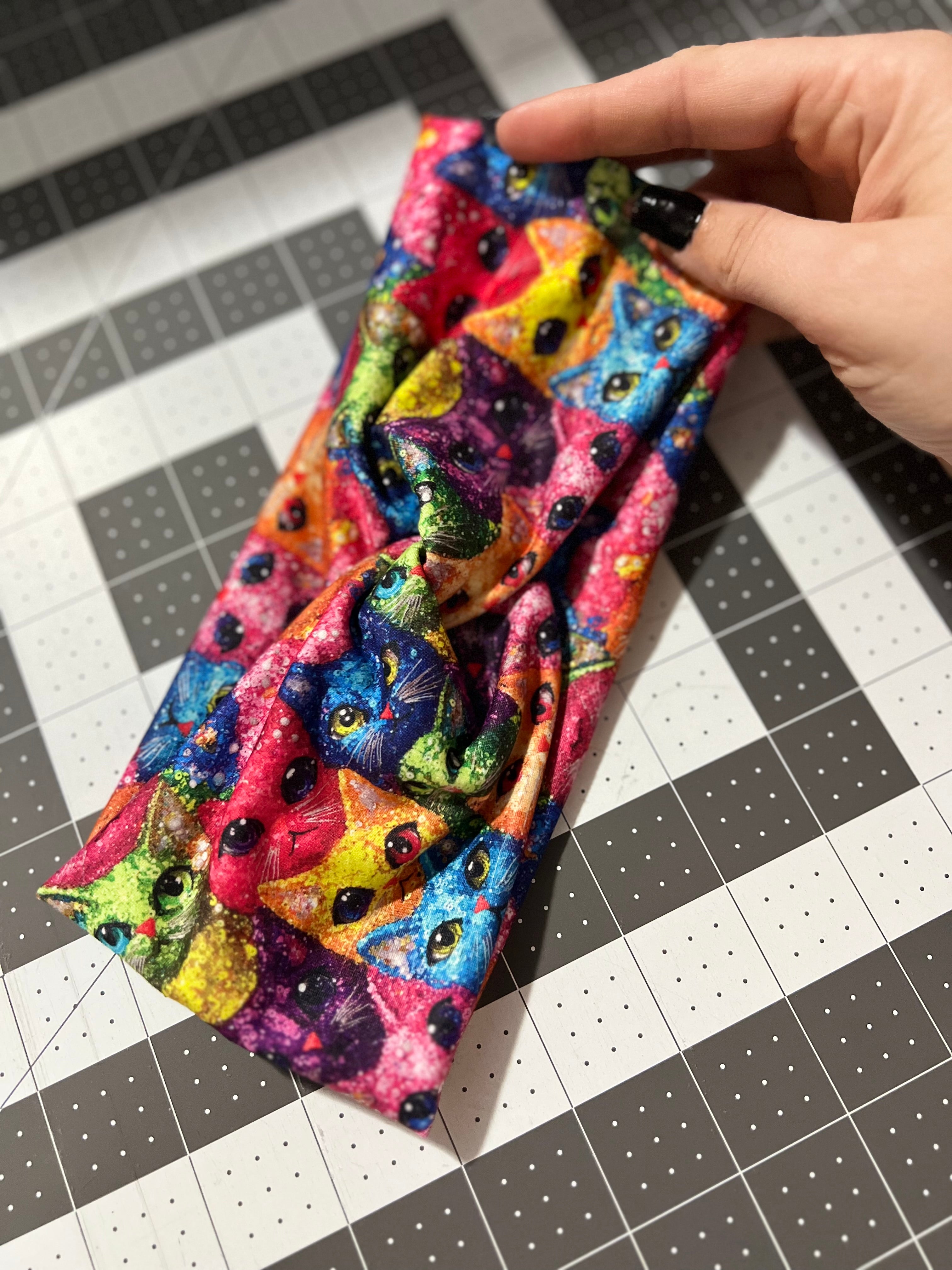 Glitter Cats Twist Headbands
