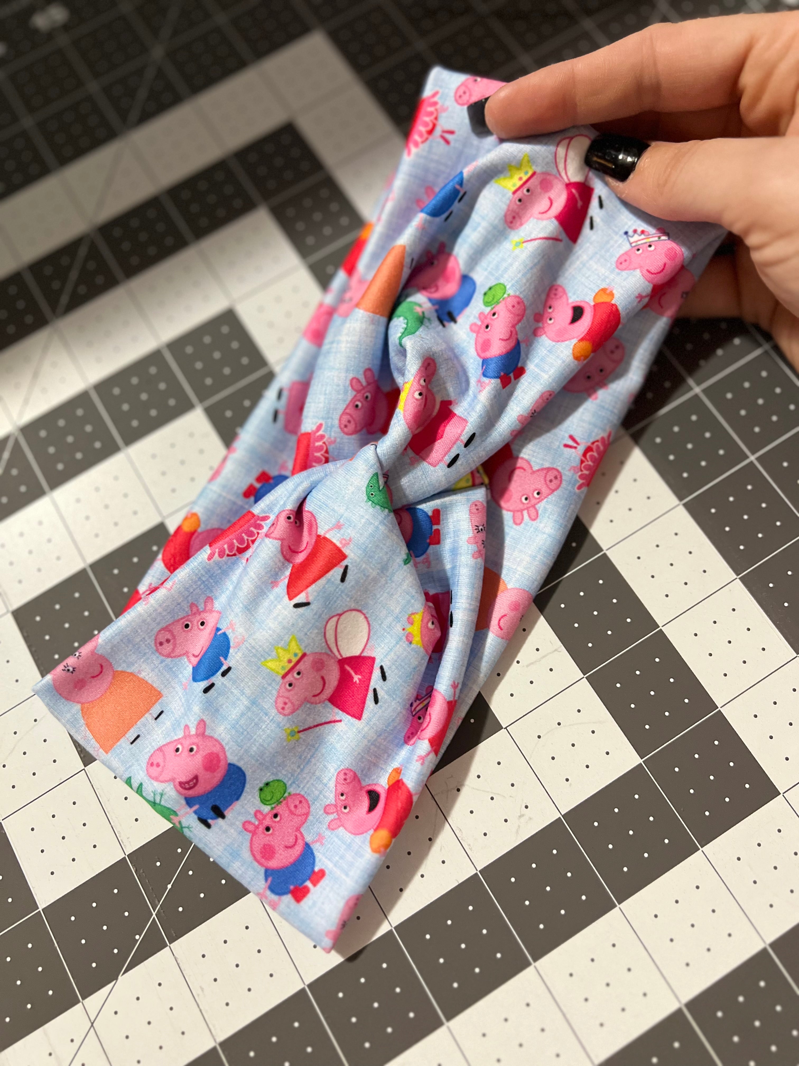 Blue Pig Twist Headbands